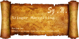 Szinger Marcellina névjegykártya